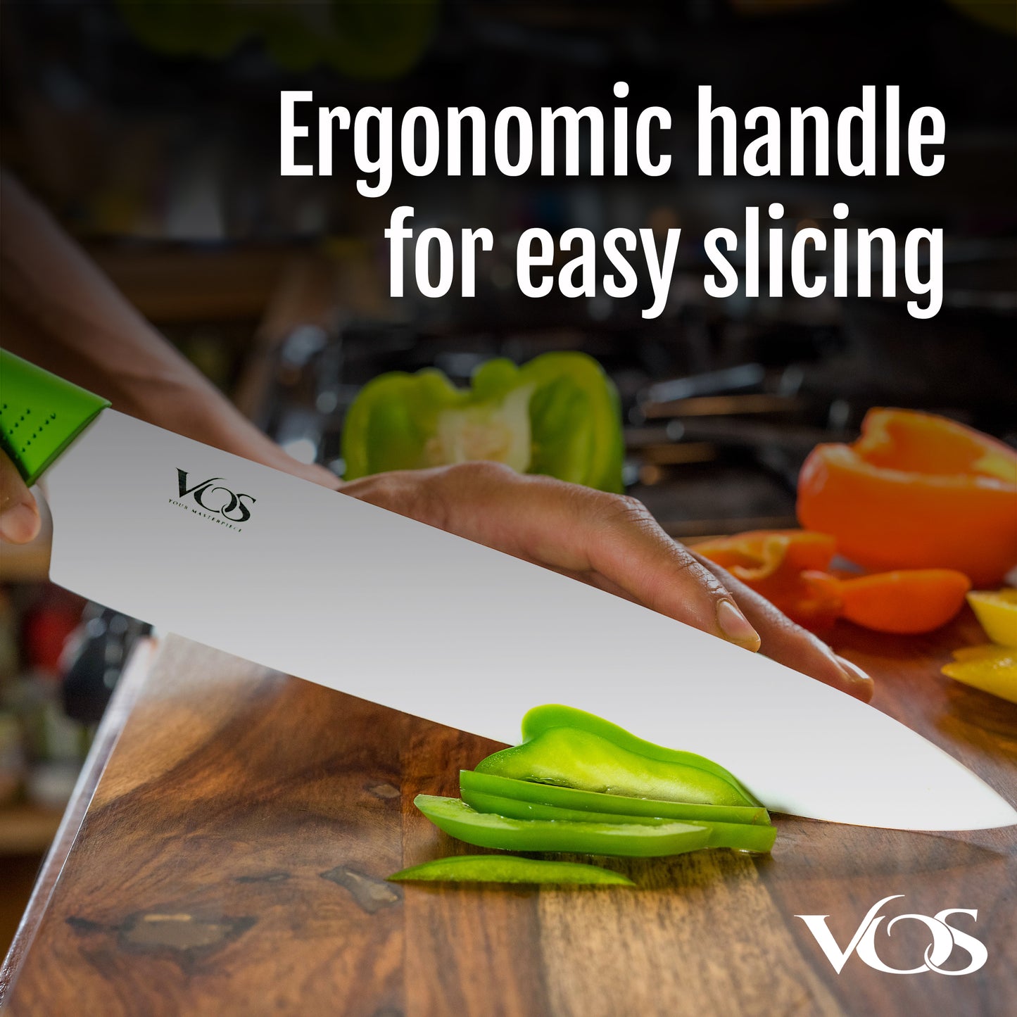 8 Inches Ceramic Knife Chef with Gift box - Green