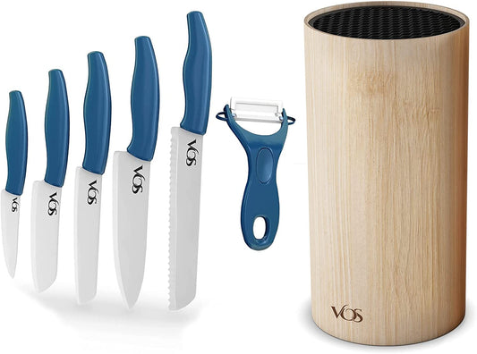 Kitchen Ceramic Knife Set - 3 Pcs With Gift Box - Blue – Vosknife