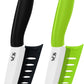 Vos Ceramic Paring Knife 4 Inch Zirconia Blade With Sheath Cover - Handle Fruit and Vegetables Kitchen Knife - Set of 2 (Green & Black)