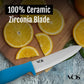 Vos Ceramic Knife Set with Peeler, Ceramic Knives Set For Kitchen, Ultra Sharp Kitchen Knife Set with Covers, 3" 4" 6" Paring, Utility & Chef Knife, Ultra Sharp, Lightweight, Dishwasher safe (Blue)