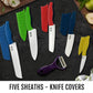 Vos Ceramic Knife with Peeler, Ceramic Knives Set For Kitchen, Ultra Sharp Kitchen Knife Set with Covers, 4"5"6"7"8" Paring, Chef Knife, Santoku & 2 more, Lightweight, Dishwasher safe (Multi-Color)