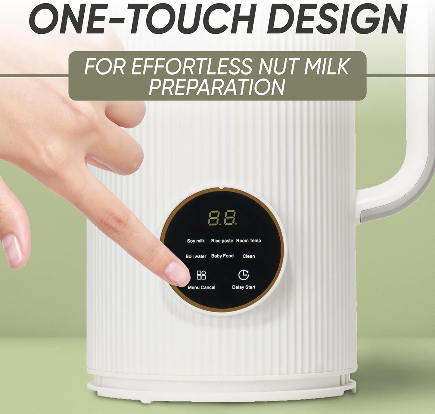 Vos Nut Milk Maker Machine High-Capacity 40oz 1.2 Liter with Gift Glass Bottle