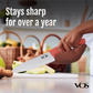 Ceramic Knives Set with Covers - 6 Pcs - Peach color