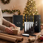 Vos 5-Piece Ceramic Knife Set with Elegant Block plus Extra Paring Knife (Black)