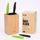 Vos Large Universal Oak Knife Block with Two 4" Ceramic Paring Knives (Green & Black)
