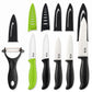 Vos 6-Piece Ceramic Knife & Peeler Gift Set, Black 4-Piece Set plus 2 Paring Knives