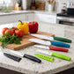 Vos 5-Piece Ceramic Knife Gift Set, 3-Piece Multicolor Set plus 2 Paring Knives