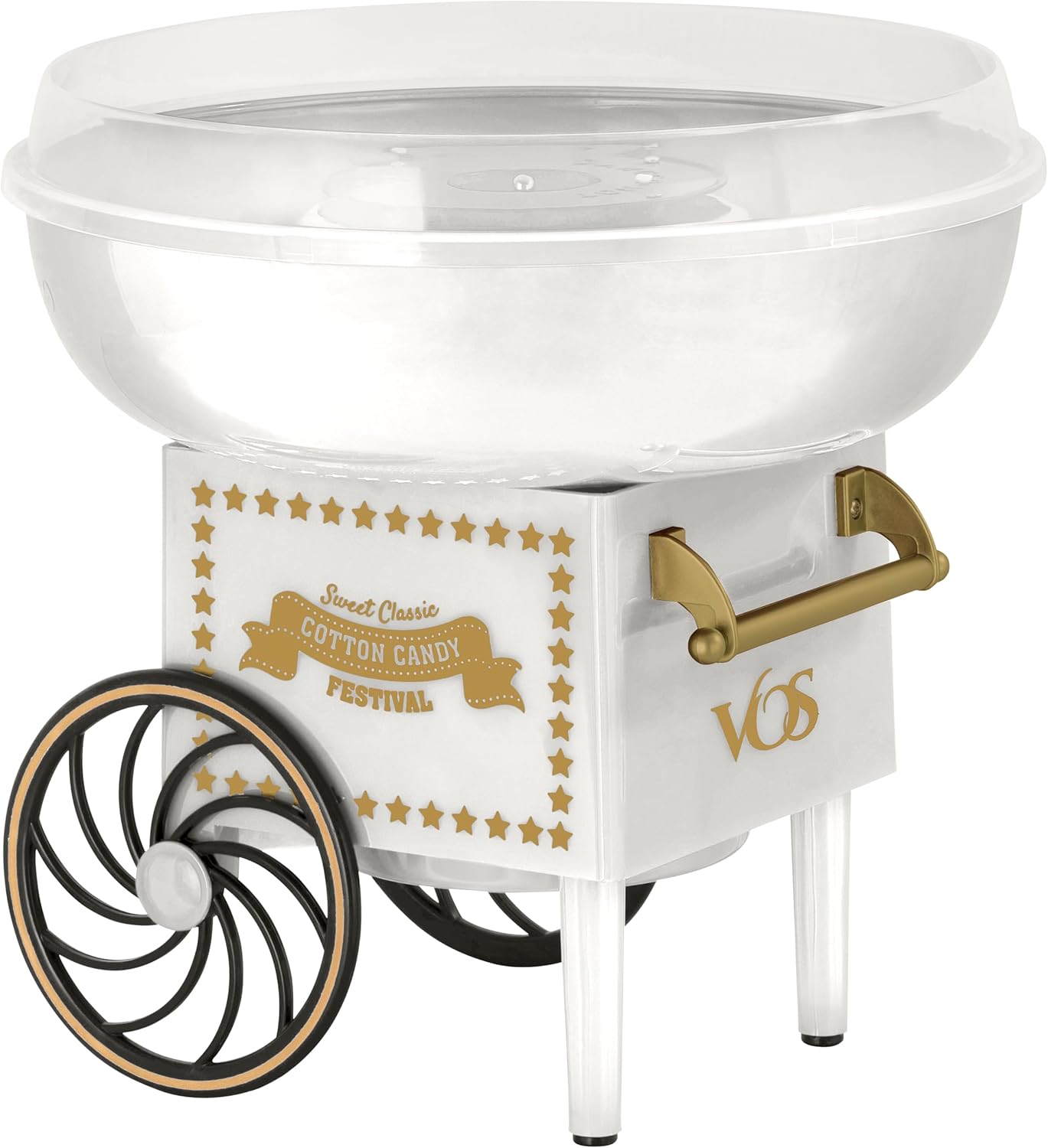 Cotton Candy Machine Kit - White Retro Cotton Candy Maker, Effortless Home Sugar Candy Maker Machine with Comprehensive User-Friendly Guide, Ideal for Parties & Fun Gatherings