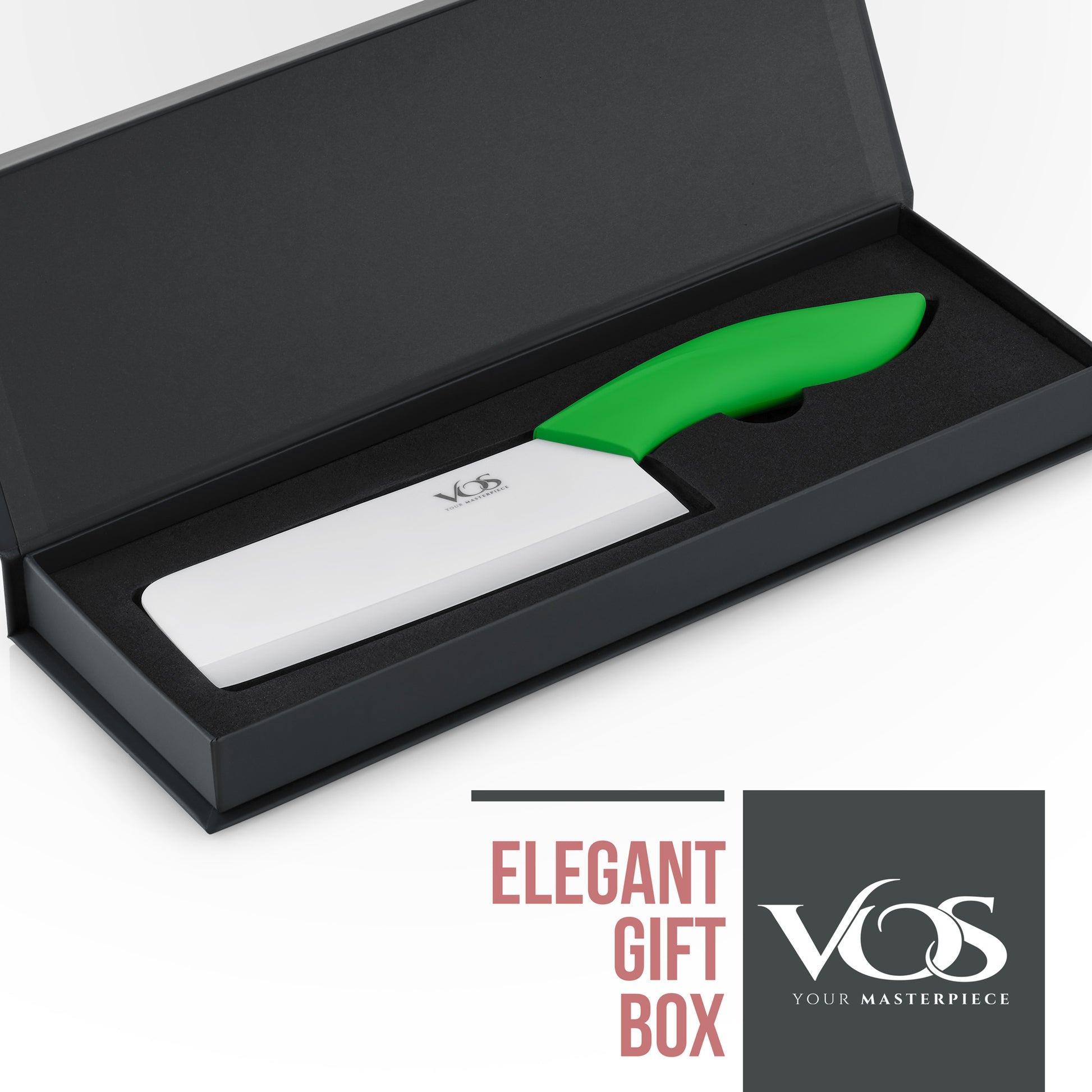 8 Inches Ceramic Knife Chef with Gift box - Green