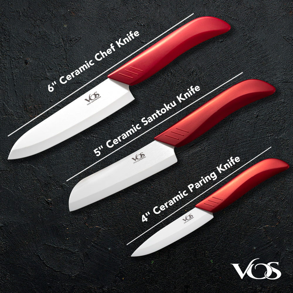 Vos Ceramic Knife Set Ceramic Knives Set For Kitchen Ceramic Kitchen Knives  W