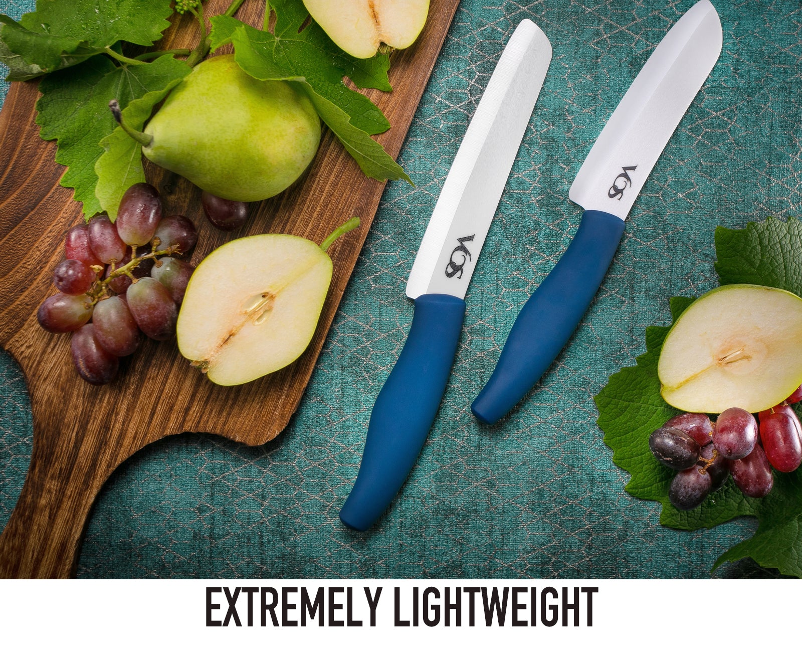 Myvit Ceramic Knives with Sheaths Covers 6 Kitchen Chef Knife 3 4 5  Paring Knife Slicer with Peeler Multicolor Soft-Grip Handle 