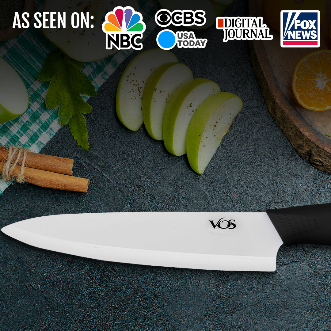 8 Inches Ceramic Knife Chef with Gift box - Black