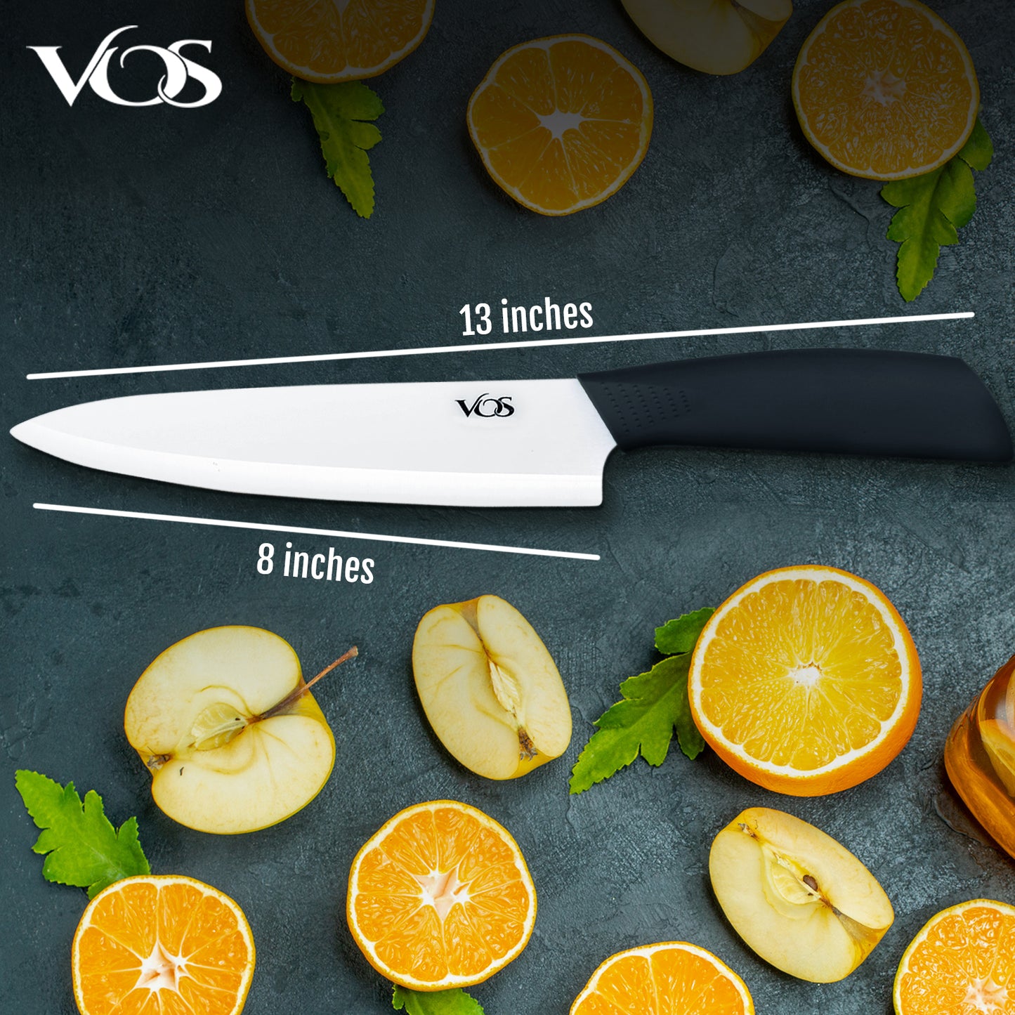 8 Inches Ceramic Knife Chef with Gift box - Black
