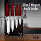 Ceramic 4 Pcs Knife Set with Knives Holder - Red